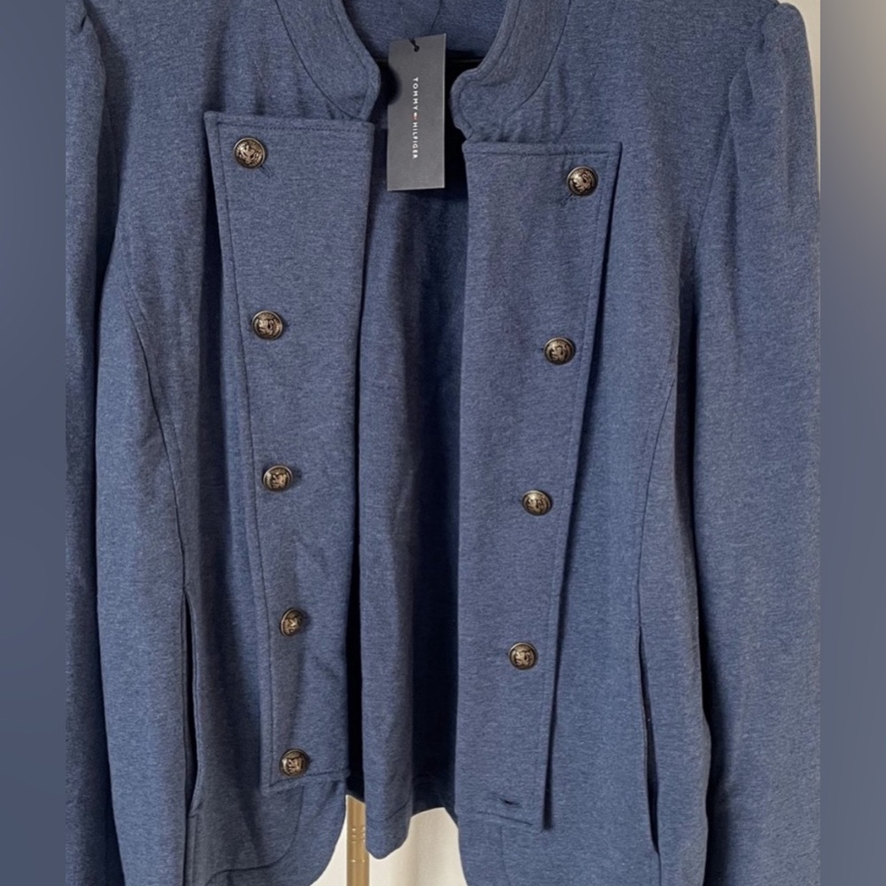 Tommy Hilfiger Open Front Military Band Jacket Size XL NWT - Picture 2 of 6